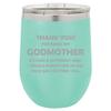 12 oz Double Wall Vacuum Insulated Stainless Steel Stemless Wine Tumbler Glass Coffee Travel Mug With Lid Fairy Godmother (Purple) view 1