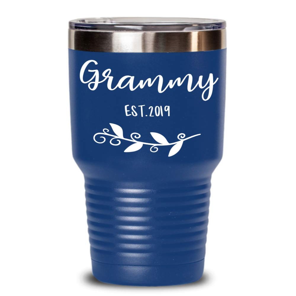 Grammy Est 2019 Pregnancy Announcement Funny Tumbler Mug Gifts For New Grandmother Future Grandma To Be Baby Reveal or Baby Shower Cute Gift Idea Coff