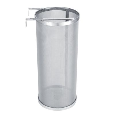 300 Micron Hopper Spider Strainer, Stainless Steel Homebrew Hops Beer Filter Strainer with Hook(15x35cm)