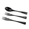 BRIIEC Luxury 20 Pieces Flatware Cutlery Set,18/10 Stainless Steel Heavy Duty Silverware Utensils Service for 4,Include Steak Knife Fork Teaspoon, Mirror Polished,Dishwasher Safe (Shiny Black) view 4