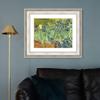 INVIN ART Framed Canvas Art Giclee Print Irises 1890 by Vincent Van Gogh Wall Art Living Room Home Office Decorations(Classic Silver Frame with Mat,20"x24") view 3