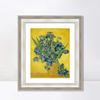 INVIN ART Framed Canvas Art Giclee Print Still Life with Irises, 1890 by Vincent Van Gogh Wall Art Living Room Home Office Decorations(Classic Silver Frame with Mat,20"x24") view 1