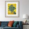 INVIN ART Framed Canvas Art Giclee Print Still Life with Irises, 1890 by Vincent Van Gogh Wall Art Living Room Home Office Decorations(Classic Silver Frame with Mat,20"x24") view 2