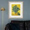 INVIN ART Framed Canvas Art Giclee Print Still Life with Irises, 1890 by Vincent Van Gogh Wall Art Living Room Home Office Decorations(Classic Silver Frame with Mat,20"x24") view 3