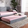 Baxton Studio Mariana Grey Wood Twin Size Bed with Trundle view 1