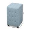 Baxton Studio Elladio Modern and Contemporary Light Blue Fabric Upholstered Tufted Cube Ottoman (Set of 2) view 3