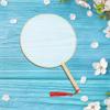 Furnoor Chinese Vintage Royal Court Round Hand Held Fan DIY Art Painting Gift White Royal Court Fan Gift view 3