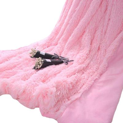 79x90inch Light Pink Plush Throw Blanket Cozy Warm Faux Fur Blanket Large Size Bed Couch Sofa Decorative Throw Blanket Luxury Blanket