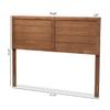 Baxton Studio Seren Mid-Century Wood Full Headboard in Walnut Brown view 3
