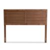 Baxton Studio Seren Mid-Century Wood Full Headboard in Walnut Brown view 4