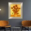 INVIN ART Framed Canvas Art Giclee Print Vase with Fifteen Sunflowers by Vincent Van Gogh Wall Art Living Room Home Office Decorations(European Style Silver Frame,20"x24") view 2