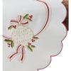 SARO LIFESTYLE 8532.I1590X Holiday Ornamental Collection Embroidered Christmas Table Runner, 15" x 90", Ivory view 3