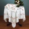 SARO LIFESTYLE 8532.I1590X Holiday Ornamental Collection Embroidered Christmas Table Runner, 15" x 90", Ivory view 4