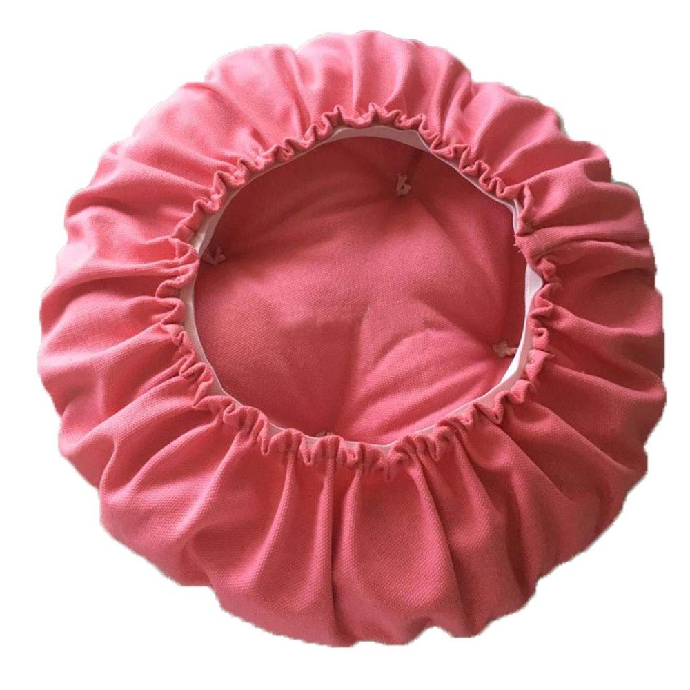 TFlower Bar Stool Cushion Round Memory Foam Bar Stool Covers Round Cushion with Non-Slip Backing and Elastic Band 12 inches Red