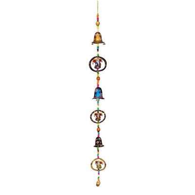 ASHLUXE 3 Bells 3 Ganesha Bell Hanging with Rings