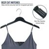 All Hung Up Hangers Elegant Plastic Hangers, Clothes Hangers, Thin Plastic Hangers, Color Plastic Hangers, Clothes Hangers Plastic, Blouse Hangers (Black, 36pk) view 2
