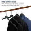 All Hung Up Hangers Elegant Plastic Hangers, Clothes Hangers, Thin Plastic Hangers, Color Plastic Hangers, Clothes Hangers Plastic, Blouse Hangers (Black, 36pk) view 4