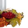 Mums with Pomegranate Fall Harvest Pillar Candle Holder Centerpiece - 22" view 2