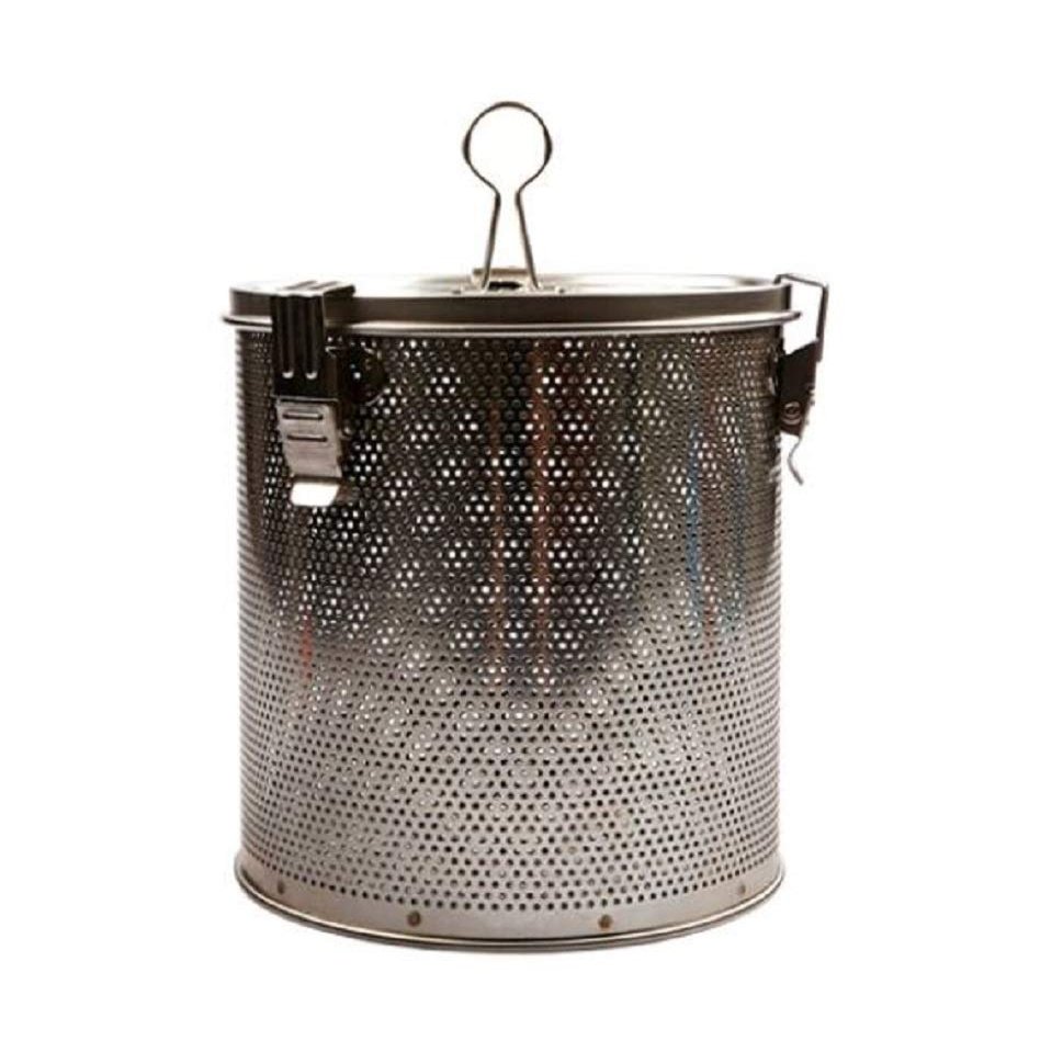 Commercial Grade D 6.3" X H7" Genuine Stainless Steel 18/8 Perforated Tall Strainer - One Touch Lock System - Restaurant & Home Use - Extra Extra Large