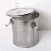 Commercial Grade D 6.3" X H7" Genuine Stainless Steel 18/8 Perforated Tall Strainer - One Touch Lock System - Restaurant & Home Use - Extra Extra Large view 2