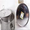 Commercial Grade D 6.3" X H7" Genuine Stainless Steel 18/8 Perforated Tall Strainer - One Touch Lock System - Restaurant & Home Use - Extra Extra Large view 3