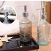 Soap Dispenser HFDIG Soap Bottle Glass | Shampoo Shower Gel Bottle Bottle 300ml | Gray, Transparent, Blue view 4