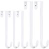 5 Pack 12"+15" Wreath Hanger for Front Door - Large Wreath Metal Hook for Christmas Wreath Over The Door Hanger 2 x 15" and 3 x 12" - White view 1