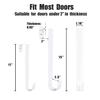 5 Pack 12"+15" Wreath Hanger for Front Door - Large Wreath Metal Hook for Christmas Wreath Over The Door Hanger 2 x 15" and 3 x 12" - White view 4