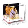 Better Display Cases Versatile Acrylic Display Case - Small Rectangle Box with Mirror, Pink Risers and White Base 9.5" x 6" x 6.5" (A005-PNR) view 2