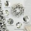 Birch Wreath with White Berries, Iced Pine Cones, Holly Leaf, Branch - 26" Winter Christmas Wreath for Front Door or Indoor Wall Window Thanksgiving Decor view 3