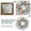 Birch Wreath with White Berries, Iced Pine Cones, Holly Leaf, Branch - 26" Winter Christmas Wreath for Front Door or Indoor Wall Window Thanksgiving Decor view 4