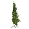 Northlight 6.5' Pre-Lit Canadian Pine Slim Artificial Christmas Wall Tree - Multicolor Lights view 2