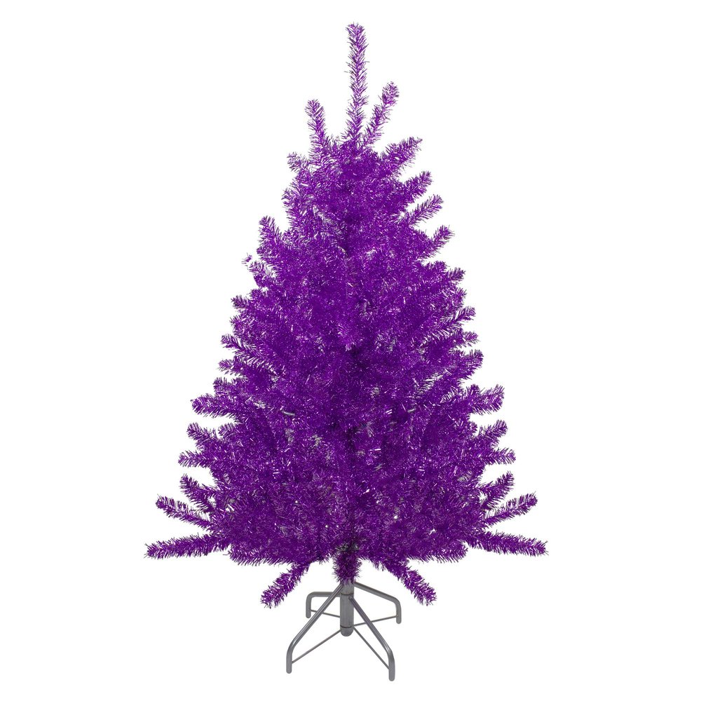 Northlight 4.5' Metallic Purple Tinsel Artificial Christmas Tree - Unlit