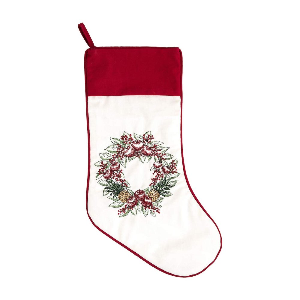 C&F Pineapple Wreath Stocking