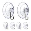 BEADNOVA Suction Cup Hooks 2.5 Inches Suction Cup Hook for Window Glass Bathroom Kitchen Wall Office (6 Packs) view 1