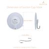BEADNOVA Suction Cup Hooks 2.5 Inches Suction Cup Hook for Window Glass Bathroom Kitchen Wall Office (6 Packs) view 3
