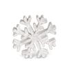 K&K Interiors 53945A Set of 3 Small Wooden Whitewashed Snowflakes view 4