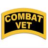 Magnet 3x5 inch Yellow Combat Vet Tab Shaped Sticker -SSI Decal Military Troops Veteran Magnetic Magnet Vinyl Sticker view 1