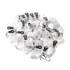 MroMax Curtain Track Rollers Stainless Steel Frame Twin Wheeled Carriers Drapery Rail Sliding Glider for Windows Shower Curtain Tracks 0.59" Dia, 50 Pcs view 1