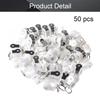 MroMax Curtain Track Rollers Stainless Steel Frame Twin Wheeled Carriers Drapery Rail Sliding Glider for Windows Shower Curtain Tracks 0.59" Dia, 50 Pcs view 4
