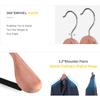 TOPIA HANGER Unfinished American Red Cedar Wood Coat Suit Hangers, Luxury Wooden Jacket Clothes Hangers, Wide Shoulder with Black Padded Pant Bar- 360Flexible Hook, 4 Pack- Natural- CT07W view 3