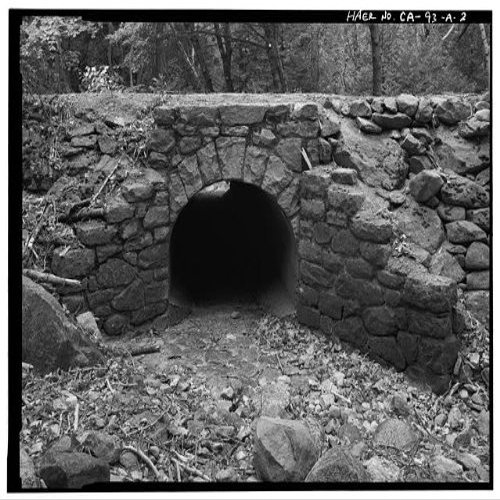 HistoricalFindings Photo: Bridalveil Fall Culverts,Southside Drive,Yosemite Village,Mariposa County,CA,1