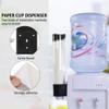 Water Dispenser Paper Cup Dispenser,60-80 Cup Paper-Plastic Cup Divider,Thick Cover Design,one-Touch Button Cup,Suitable for Office and Home (Black) view 2