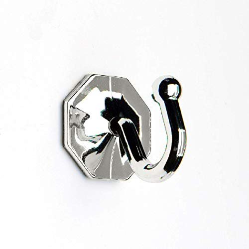 10 x Curtain TIE Backs SELF Adhesive Chromed Plastic 35 x 35 x 40mm
