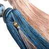 1 Pair Fashion Curtain Rope Tiebacks with Tassels Curtain Tiebacks Curtain Rope Holdbacks for Bedroom & Living Room (Peacock Blue) view 2