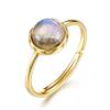 BansrirachaSterling Silver Ring for Women 100% Natural Labradorite Gemstone 1.3ct Real Gold Wedding Engagement Fine Jewelry view 1