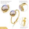 BansrirachaSterling Silver Ring for Women 100% Natural Labradorite Gemstone 1.3ct Real Gold Wedding Engagement Fine Jewelry view 4