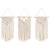 Mkono Small Macrame Wall Hanging, Boho Bedroom Decor, 3 Pack, 8" Wx14 L view 1