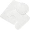 3 pc Solid Pure White Bathroom Rug Set Bath Mats Bath Set Super Soft Anti Slip Soft Mats New view 1