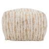 SARO LIFESTYLE Matterhorn Collection Foil Print Faux Fur Pouf, 20" x 20" x 14", Gold view 3